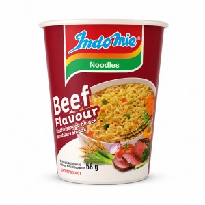 Kiirnuudlid veiseliha maitsega, kesk.teravus (Indomie, Rendang Beef flavour CUP)